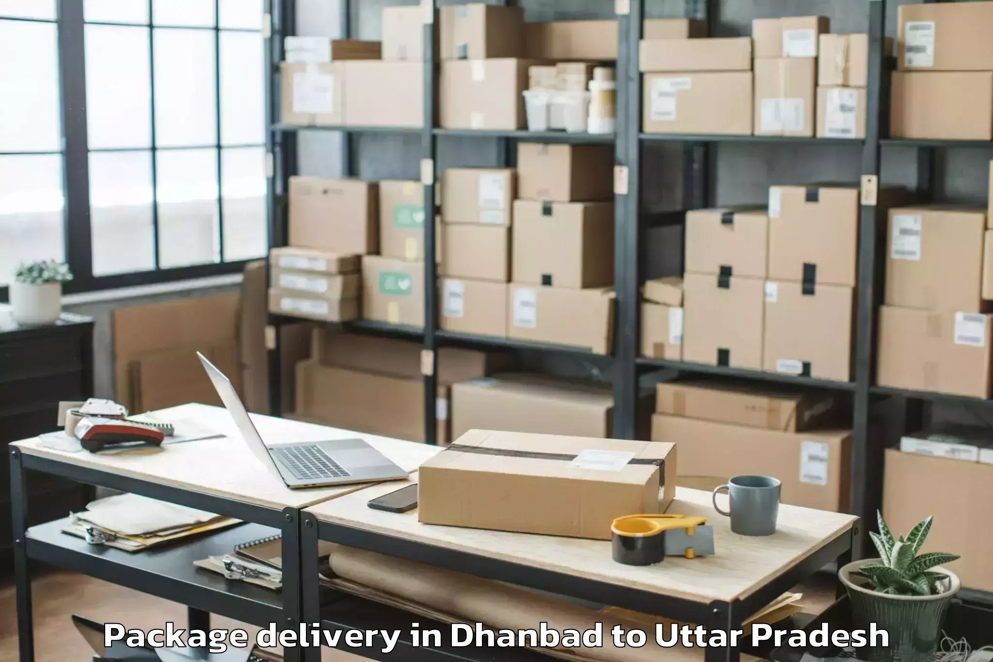 Quality Dhanbad to Barkhera Kalan Package Delivery